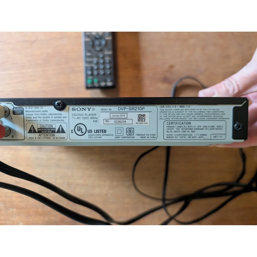 Sony dvp sr210p